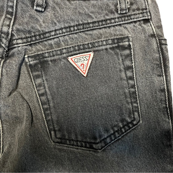 Vintage 90s GUESS jeans black  wash high waisted straight leg size 26 - Picture 11 of 11